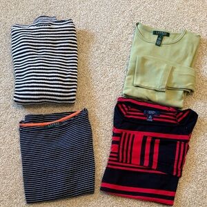 Ralph Lauren Striped and Patterned Sweater/Tee  Bundle